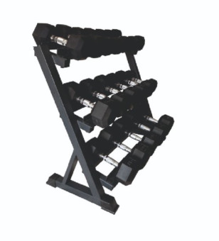 Стойка для гексагональных гантелей трехрядная UltraGym UG-674