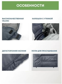 Спальный мешок RSP Sleep 150 L (серый, 220x80см, молния слева)