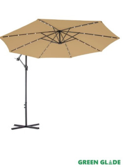 Зонт садовый Green Glade 8013 с LED подсветкой на солнечной батарее