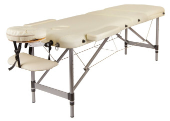 Массажный стол Atlas sport 3-с алюминиевый 60 см (бежевый)