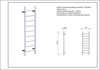 Шведская стенка Central Sport Pro, L070