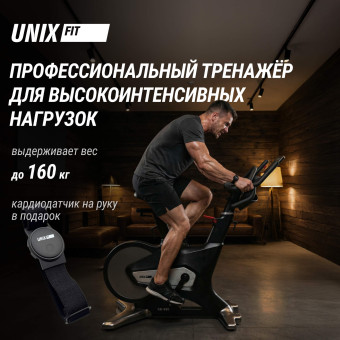 Велотренажер Спин-байк UNIX Fit SB-990 PRO (черный)