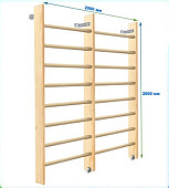 Шведская стенка 2-х секционная Dinamika ZSO-003608, 280х200 см (сосна)
