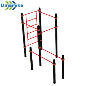 Шведская стенка с турниками и брусьями Dinamika ZSO-001991, профиль 76
