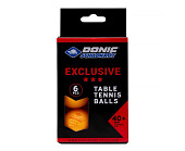 Мячики для н/тенниса DONIC EXCLUSIVE (3* 40+, 6 штук, оранжевый)