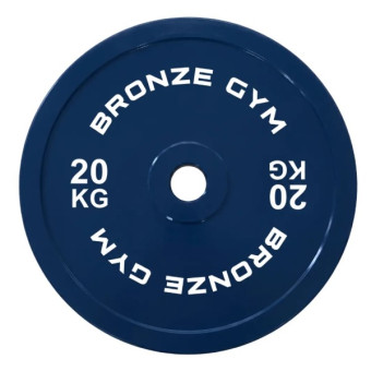 Диск олимпийский BRONZE GYM тяжелоатлетический синий (20 кг)