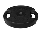 Диск олимпийский Barbell с ручками d51 мм (черный, 50 кг)