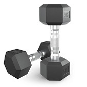 Гантели гексагональные обрезиненные UNIX Fit (5 кг, 2 шт)