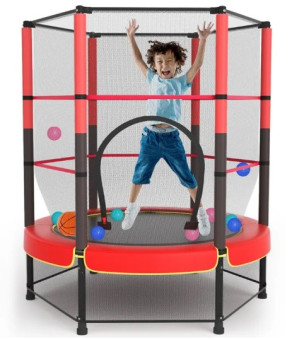 Батут PERFETTO SPORT 5 (диаметр 1,4 м, красный)