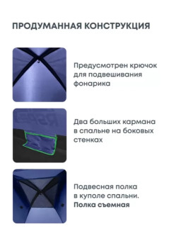 Палатка треккинговая RSP Hill 4 (синий)