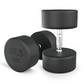 Гантели круглые обрезиненные UNIX Fit PRO (37.5 кг, 2 шт)