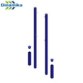 Стойки для бадминтона стационарные Dinamika ZSO-004262 (синий)