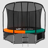 Батут Scholle Space Twin 14FT (зеленый-оранжевый)