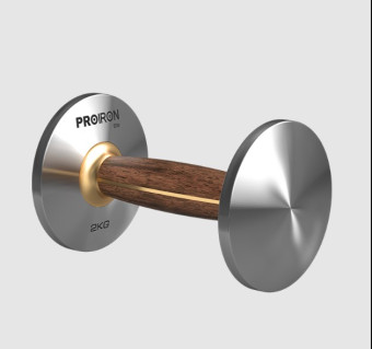 Гантель из нержавеющей стали и орехового дерева PROIRON Г1020НО (2 кг)