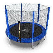 Батут DFC Trampoline Fitness с сеткой (8ft, синий)