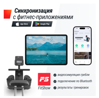 Гребной тренажер UNIX Fit Techno Rower 360