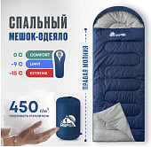 Спальный мешок RSP Sleep 450 R RipStop 2024 (синий, 220x75см, молния справа)