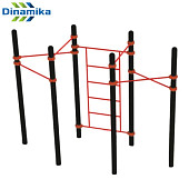 Шведская стенка для улицы с турниками Dinamika ZSO-001989, профиль 89