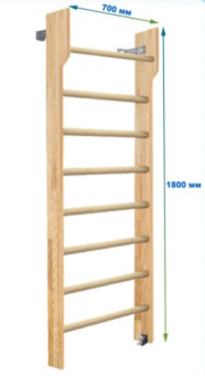Шведская стенка Dinamika ZSO-002542 с турником, 180х70 см (щит.сосна)