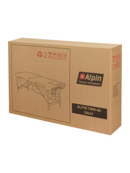 Массажный стол деревянный, Alpin TMW-70 (серый)