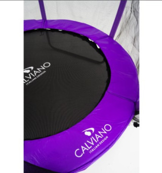 Батут пружинный с защитной сеткой Calviano 140 см - 4,5ft OUTSIDE master (фиолетовый)
