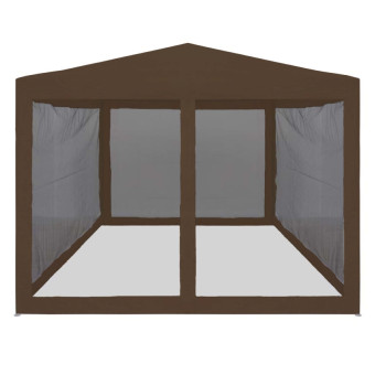 Быстросборный тент-шатер Central Line S1, 3×3 м, с москитной сеткой (коричневый)