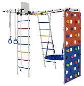 Спортивный комплекс Формула здоровья Street 2 (белый-радуга)