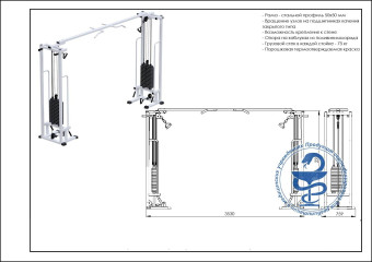 Кроссовер Central Sport Pro, AR083.2х75 (стек 2х75кг, на базе реабилитационного тренажера)