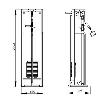 Блочная рама Central Sport Pro, AR081.1х60 (стек 60 кг)