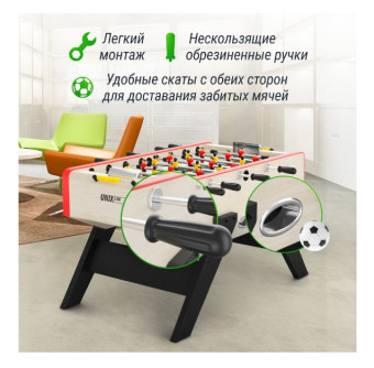 Игровой стол UNIX Line Футбол - Кикер (140х70см, светлое дерево)