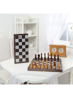 Шахматы походные деревянные, серебро 188-18 (дефект)
