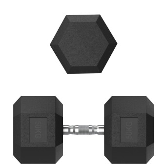 Гантели гексагональные обрезиненные UNIX Fit (50 кг, 2 шт)
