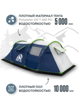 Палатка 3-местная RSP Wild 3 (синий)