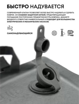 Самонадувающийся коврик RSP Velour 50 (серый)