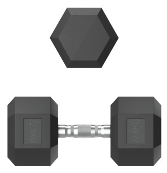Гантели гексагональные обрезиненные UNIX Fit (22.5 кг, 2 шт)