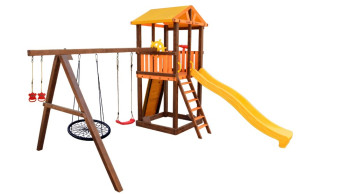 Игровой комплекс Perfetto sport «Pitigliano-4» + качели Паутина
