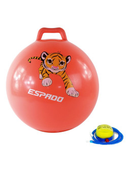 Мяч-попрыгун ESPADO "Тигренок" 45см, с рожками, оранжевый ES2114 1/10