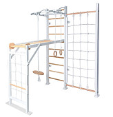 Детский спортивный комплекс PERFETTO SPORT PS-131 Scala in legno con rete 2 (bianco-naturale)