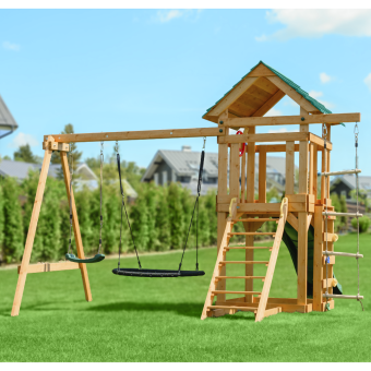 Детский игровой комплекс UNIX Kids (6 in 1, Dark Green)