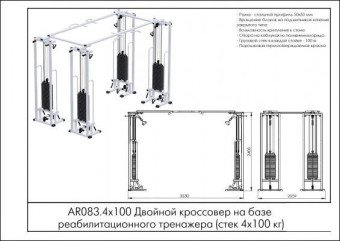 Двойной кроссовер Central Sport Pro, AR083.4х100 (на базе реабилитационного тренажера)