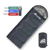 Спальный мешок RSP Sleep 450 L RipStop 2024 (серый, 220x75см, молния слева)