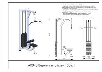 Верхняя тяга Central Sport Pro, AR043 (стек 100кг)