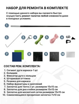 Палатка треккинговая RSP Hill 2 (синий)