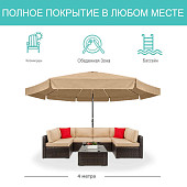 Зонт садовый Central Line D400, BIG (бежевый)