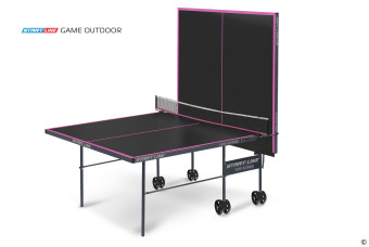 Стол теннисный Start Line Game Всепогодный с сеткой (черно-фиолетовый)