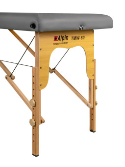 Массажный стол деревянный, Alpin TMW-60 (серый)