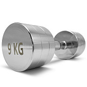 Гантели UNIX Fit PRO круглые, хромированные (9 кг, 2 шт)