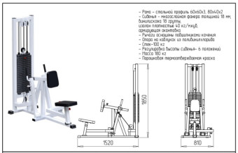 Рычажная тяга Central Sport Pro, INVAR054 (стек 100кг)