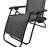 Кресло-шезлонг ECOS CHO-137-14 Люкс, черный (с подставкой)