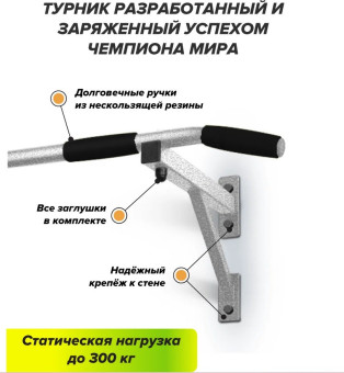 Турник Absolute Champion Aktiv (серый-шагрень)